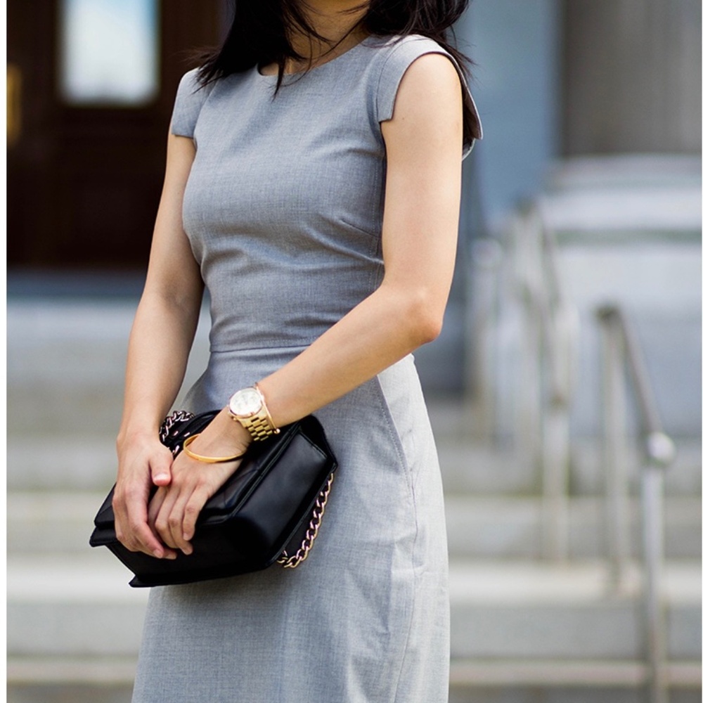 J Crew Resume Dress. NWT. Grey. Size 0